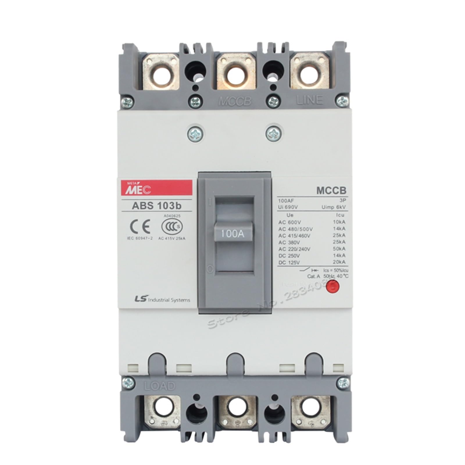 MCCB 3P 75A LS Electric disjoncteur boîtier moulé ABS-103b 600V