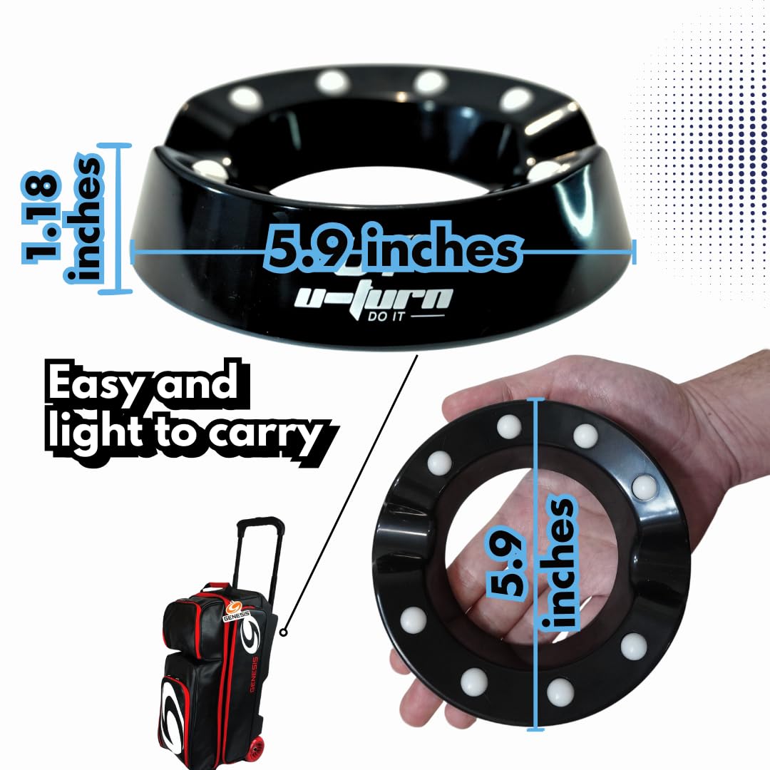 Genérico Base girevole per palla da bowling, spinner manuale, lucidatura e pulizia | Base girevole manuale per lucidatura, levigatura e pulizia professionale. Compatibile con qualsiasi palla da bowling.