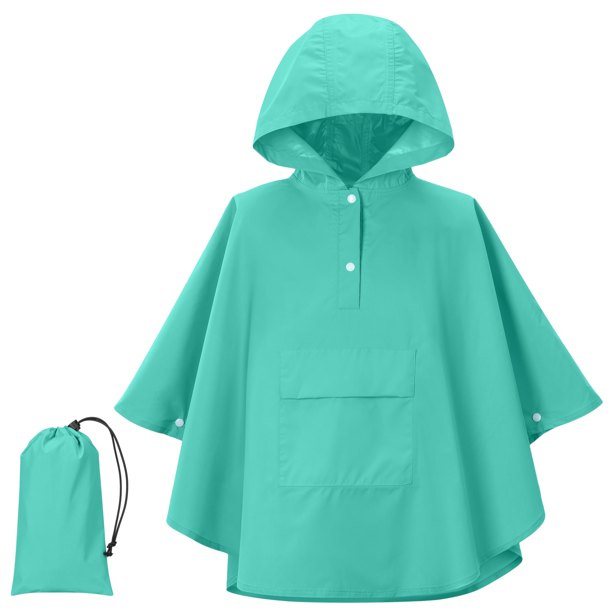 JEMIDI Poncho Impermeable Niño - Capa de Lluvia Infantil Mágica con Cambio de Color al Contacto con Agua - Con Bolsa de Transporte - Poncho Lluvia Niña Niño 3-5 Años - Morado