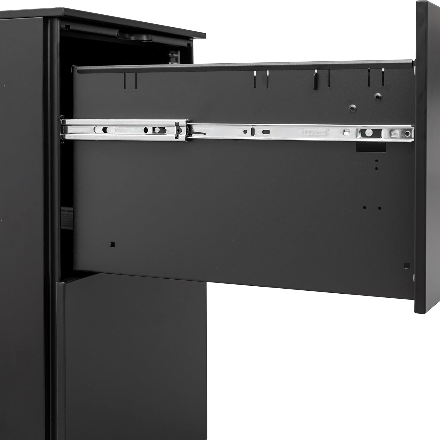 JULYFOX 2 Drawers Mobile File Cabinet W/Lock, 27.2 inch Black Steel Filing Cabinet on Casters with 2 Keys Fully Extension Drawers Letter Legal A4 Size 300 lb Heavy Duty-Black