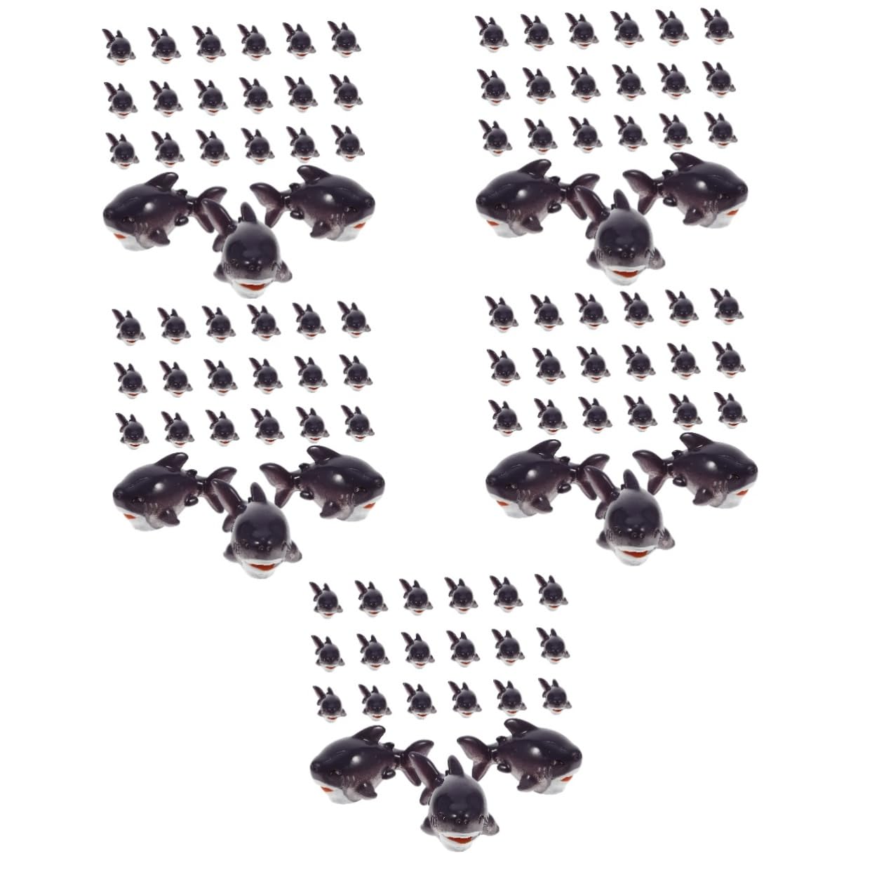 Happyyami 100 Pièces Requin Miniature Jouets Créatures Marines pour Enfants Chiffres De Requin Animal Marin Modèle De Requin Sculpture De Requin Baignoire Décorations Résine Synthétique