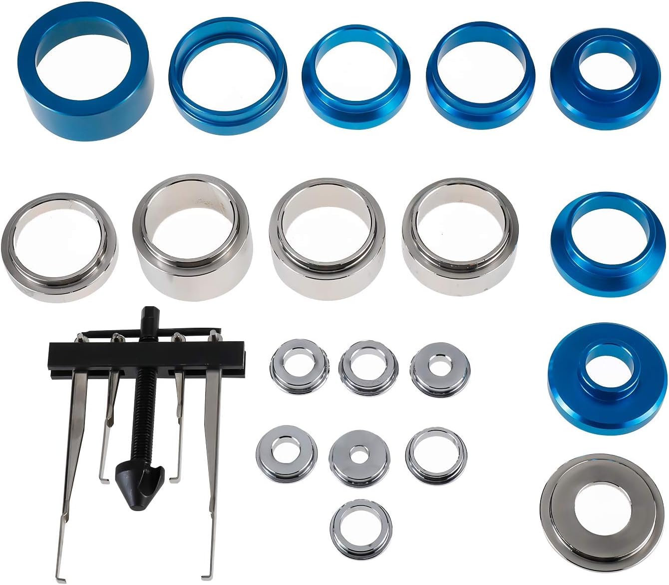 TANIASHOP Kit Estrattore Paraolio Universale Strumento per Installazione e Rimozione Guarnizioni Albero Motore e Albero a Camme con Adattatori per Riparazione Sostituzione Motori Auto e Camion