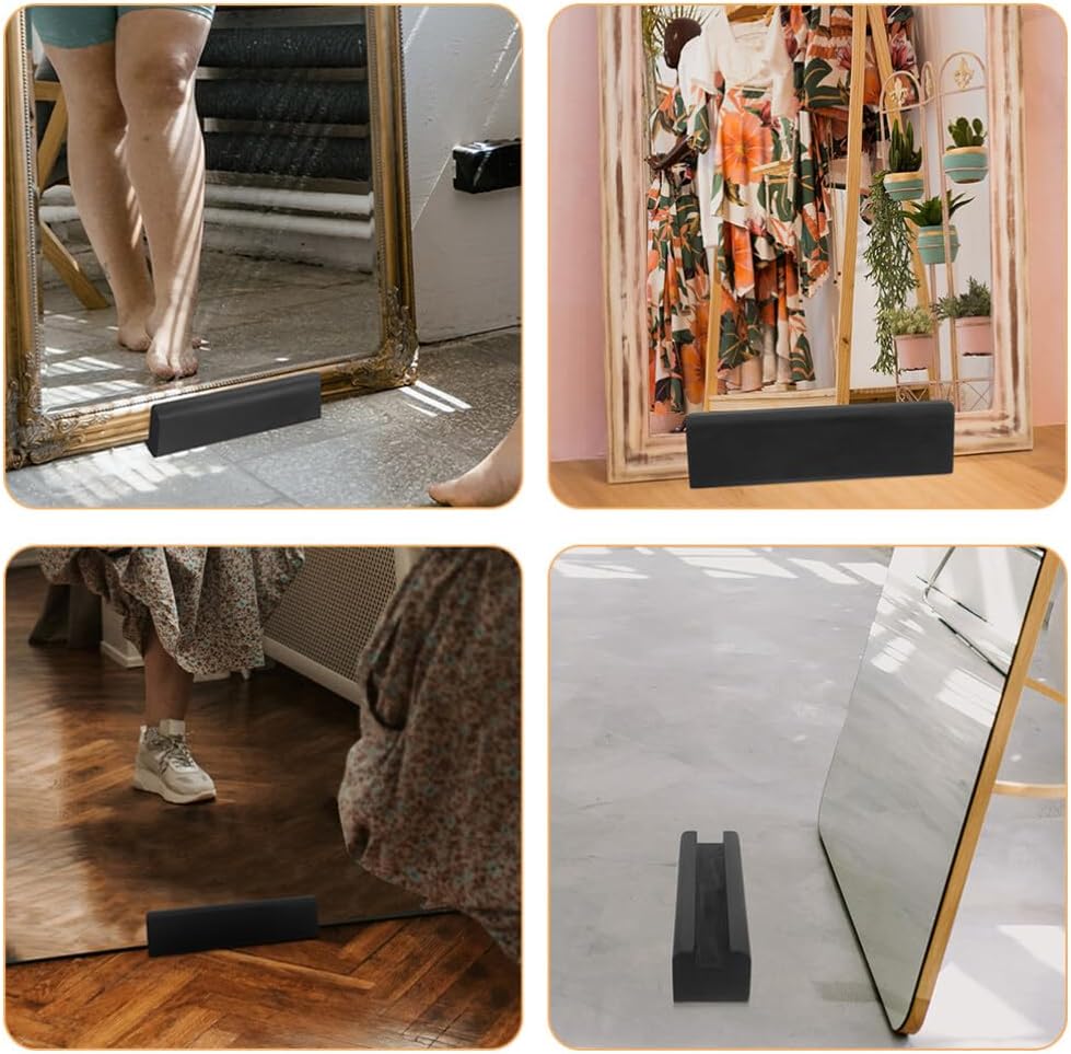 OSALADI Modern Anti-Skid Mirror Stand Wooden Base for Floor Mirrors Riser Support