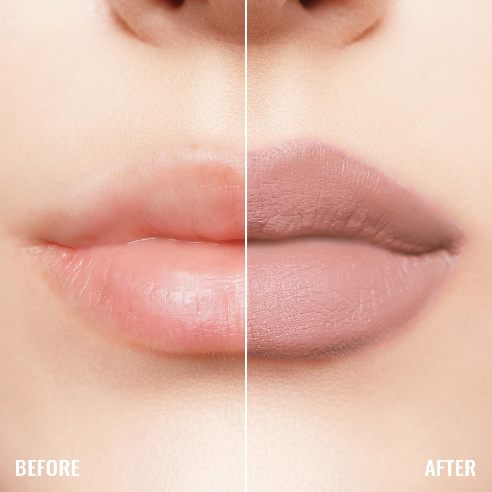 Oulac Rossetto Liquido Matte, Malva Nudo Rossetti Colore Intenso, Tinta Labbra Finish Matte, Lunga Tenuta, Ricco di vitamina E, Consistenza crema, Vegana&Senza crudeltà 4.5ml (M19) Nude Kiss