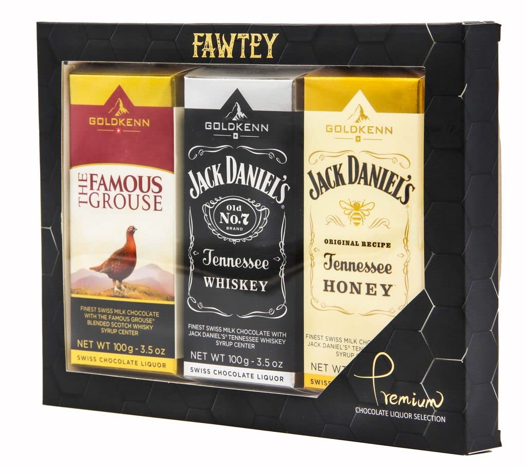 Buy Whisky Liqueur Milk Chocolate Collection Gift Set 300g Jack Daniel's and Famous Grouse