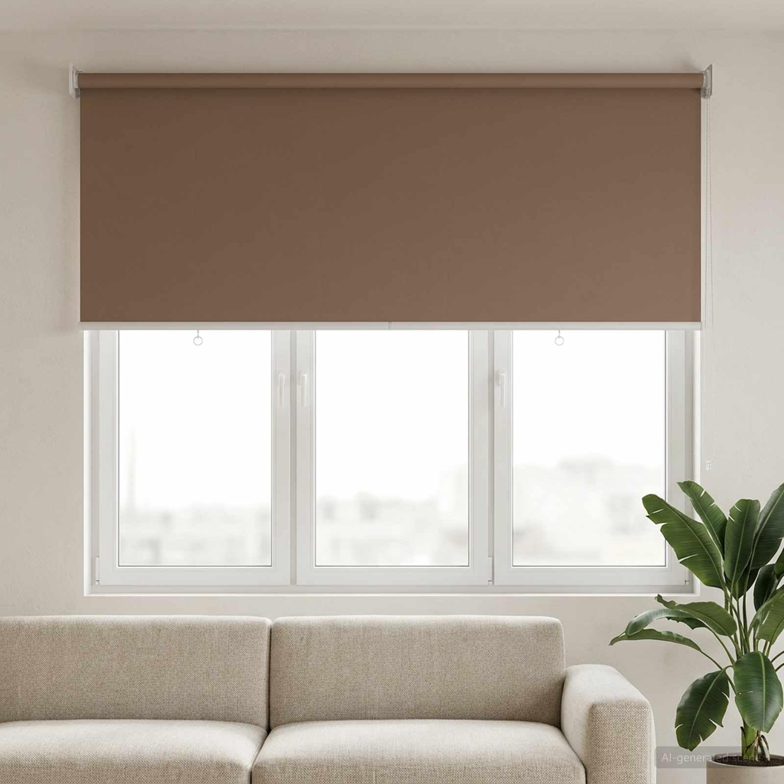 Tenda avvolgibile in poliestere per parete o soffitto | Controllo termico, privacy, filtro solare, catena laterale, uso in camera o serra