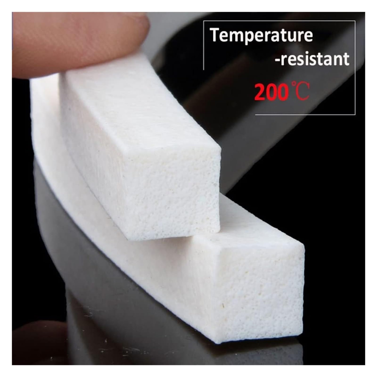 Banda de esponja de caucho de silicona, Tira cuadrada de espuma caucho silicona 1 m, junta sellado esponja blanca for puertas y ventanas 3 x 20 mm a 25 30(25x30mm)