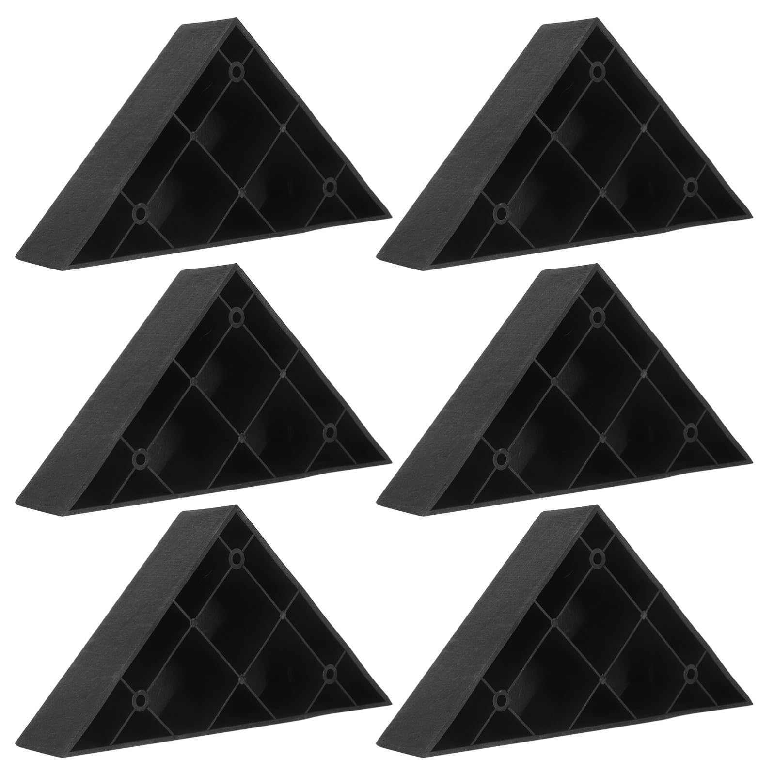 STOBAZA 8 Pezzi Piedini per Mobili in Plastica Abs Nero Triangolari con Design Antiscivolo e Resistente All’umidità per Sedie e Divani