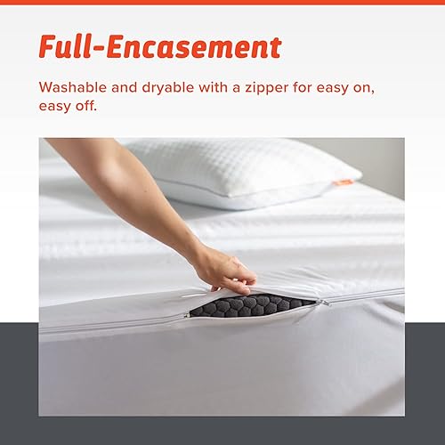 Miniatura 9 de Layla Protector de colchón, barrera de colchón a prueba de líquidos, funda de cama transpirable impermeable que duerme fresco, 3 modelos para una