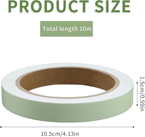 Miniatura 2 de Cinta que brilla en la oscuridad de 30 pies x 0.5 pulgadas resaltando adhesivo verde fluorescente con punta adhesiva impermeable y luminosa continua