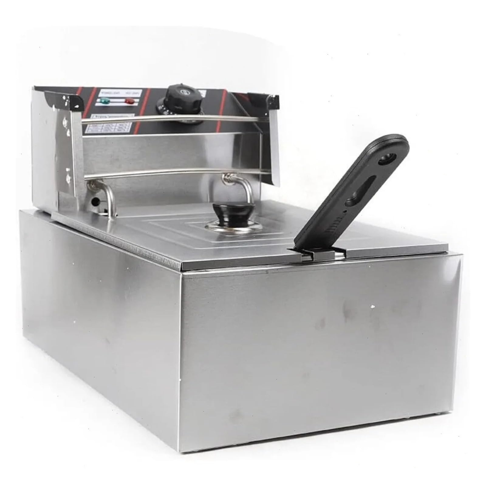 Freidora Eléctrica 6L 2.5KW, Con Cesta, Comercial Individual Calentamiento RáPido