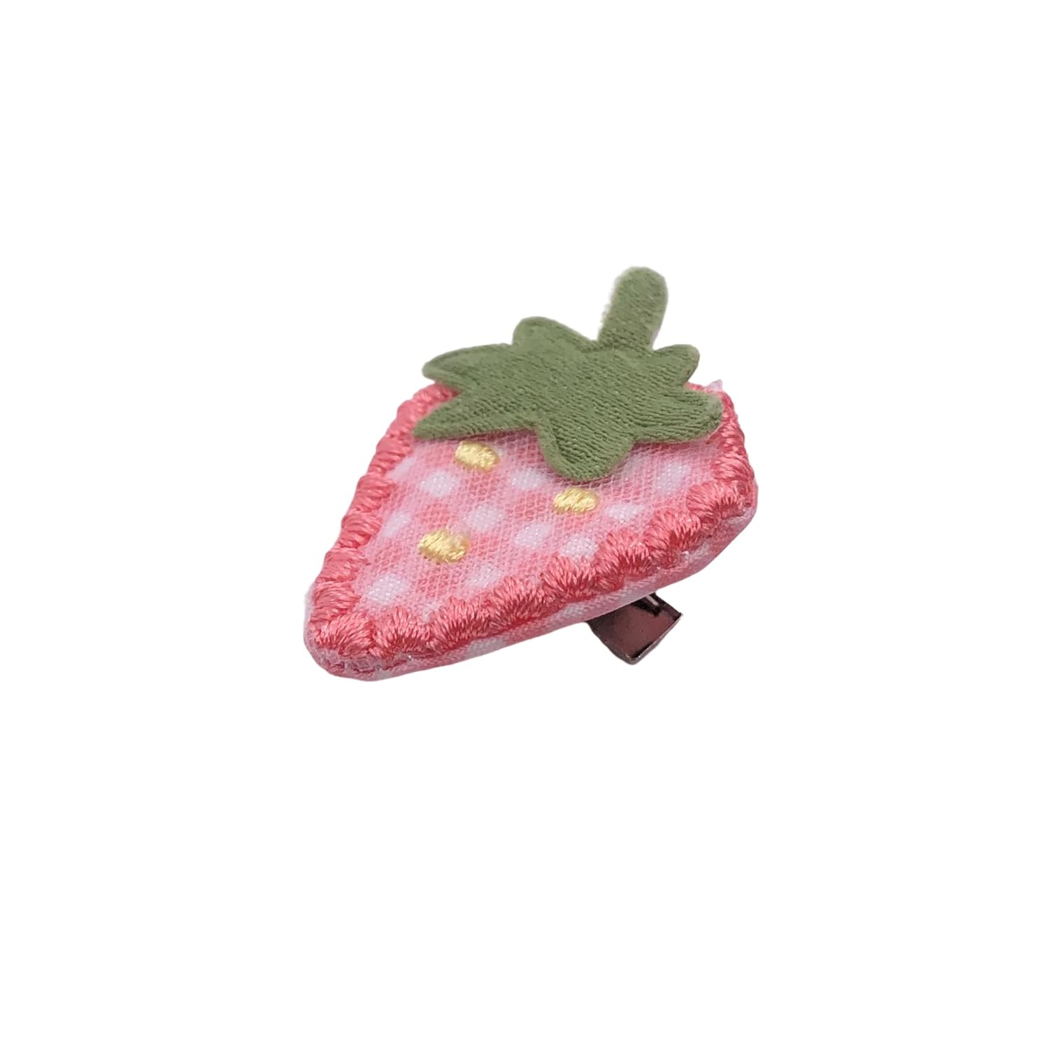 2PCS Fabric Strawberry Hair Clips for Women Girls Sweet Hairpins Pink Barrettes Duckbill Hair Accessories - Image 5