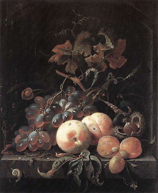 Tableau nature morte aux fruits d'Abraham Mignon pour votre décoration de chambre