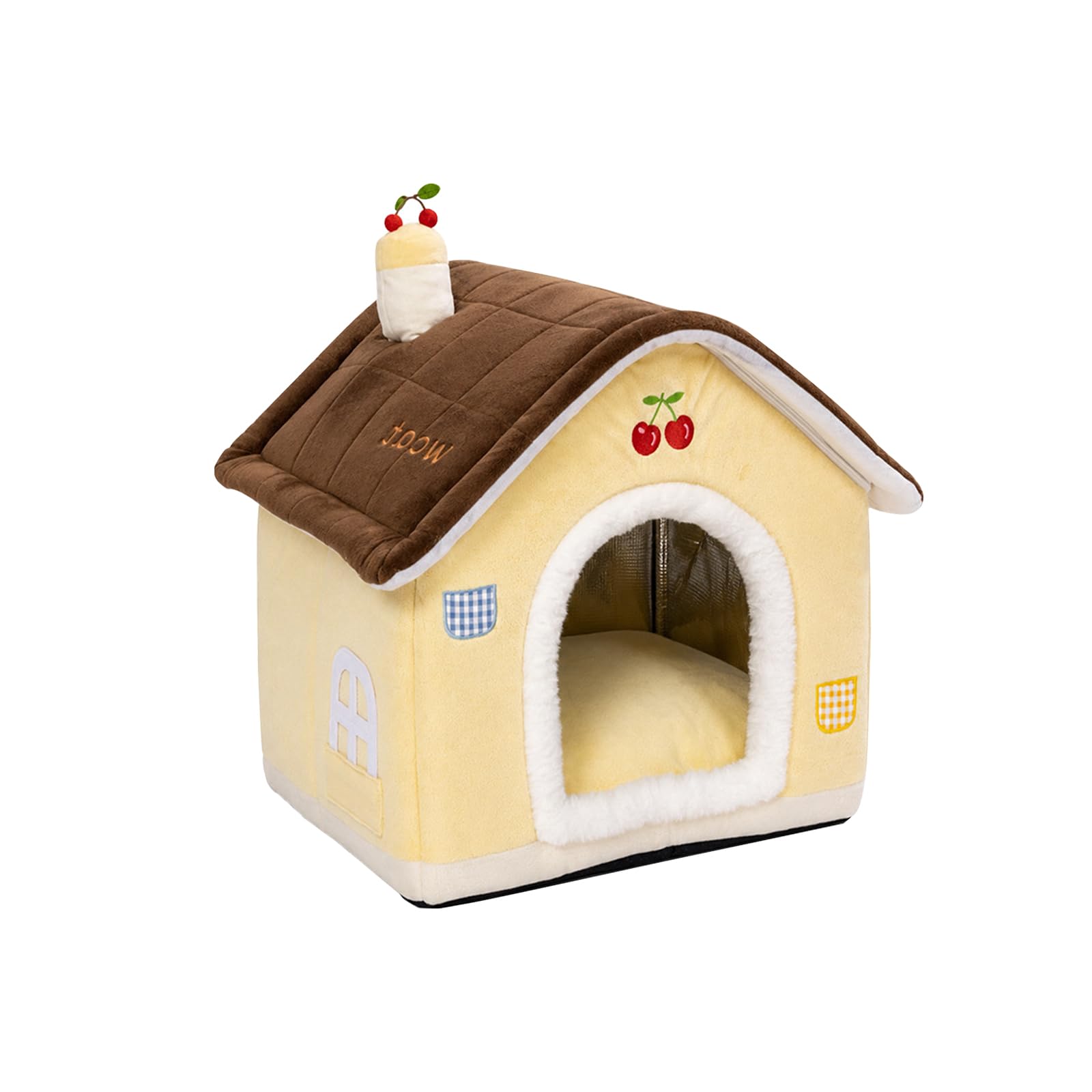 Galatée Katzenbett Mit Wärmespeicherung Aus Aluminiumfolie (L, Gelb)