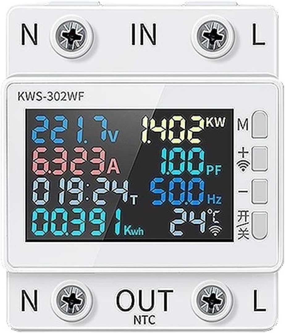 8-in-1 power meter 2P 170-270V/63A circuit breaker(KWS-302WF)