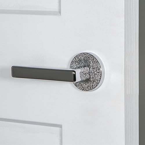 Miniatura 2 de Viaggio Circolo Roseta de piel con palanca Lusso en cromo brillante