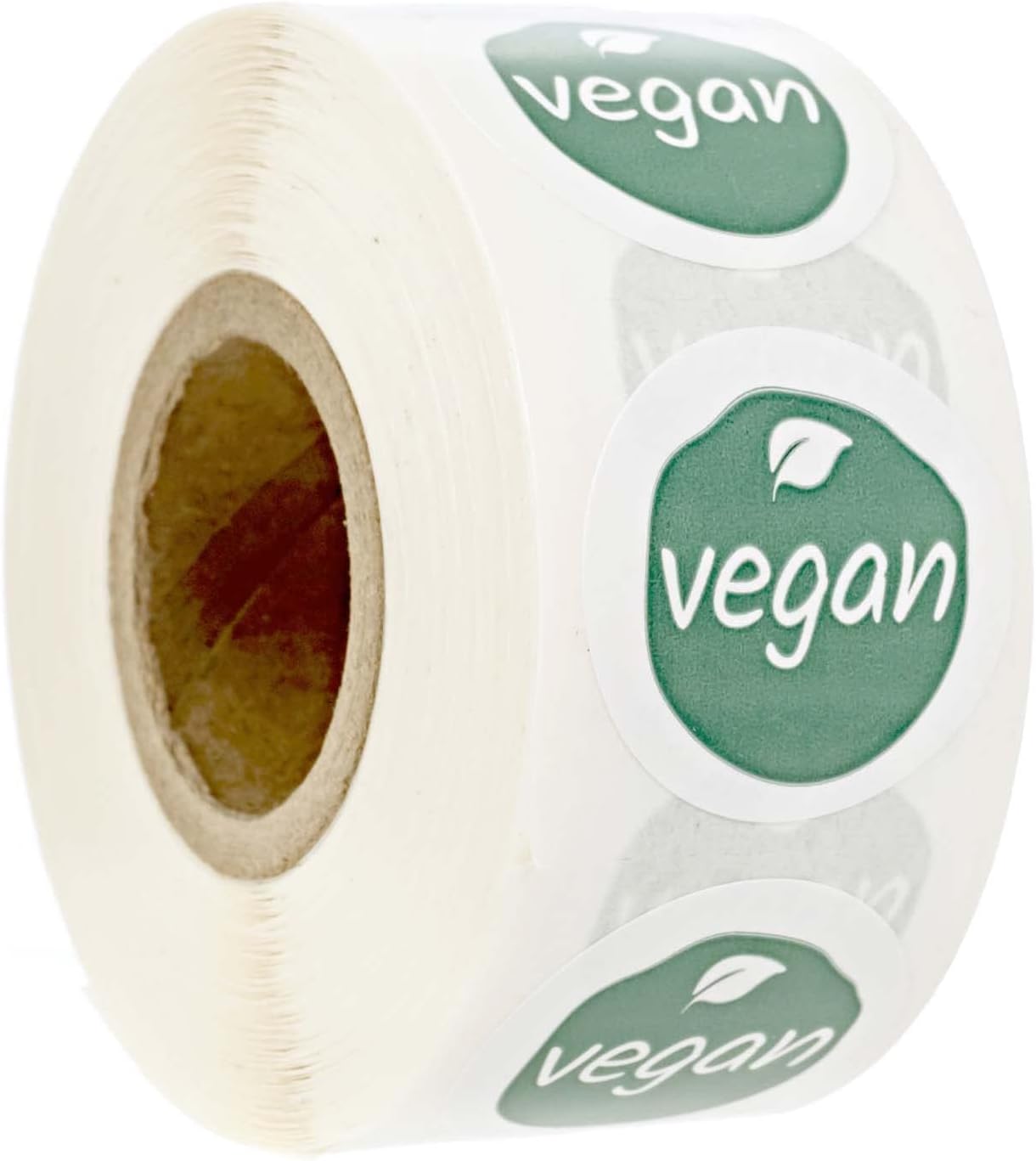 Organic Made Stickers / 1" Inch Round Natural Kraft Organic Stickers/Organic Labels 500 Labels per roll (Pack of 2)