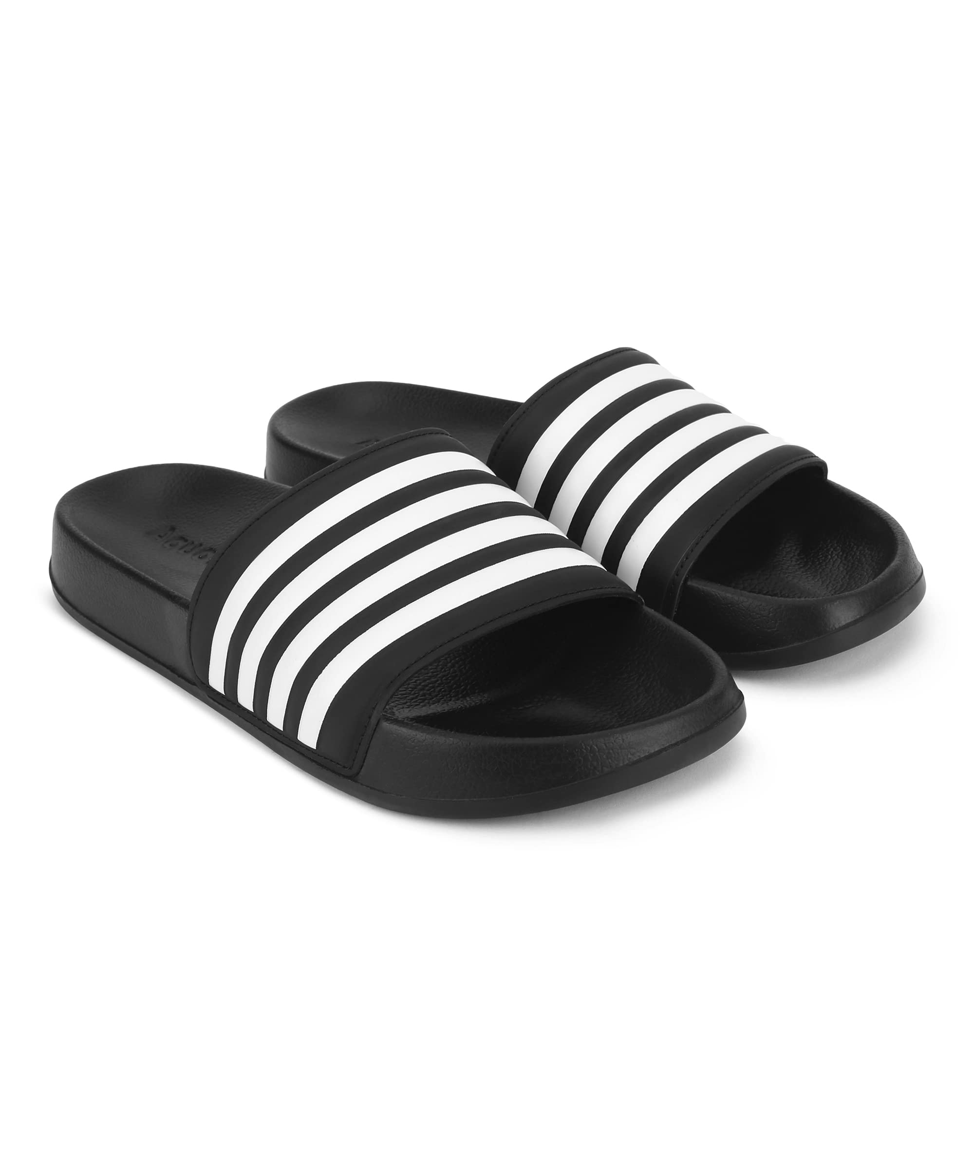 Aqualite Sliders for Men || Comfort Trendy Stylish Fashionable Slippers/Flip Flop/Slides for Men, Black & White, UK 7 (B0C5369KJM) Amazon Price History, Amazon Price Tracker