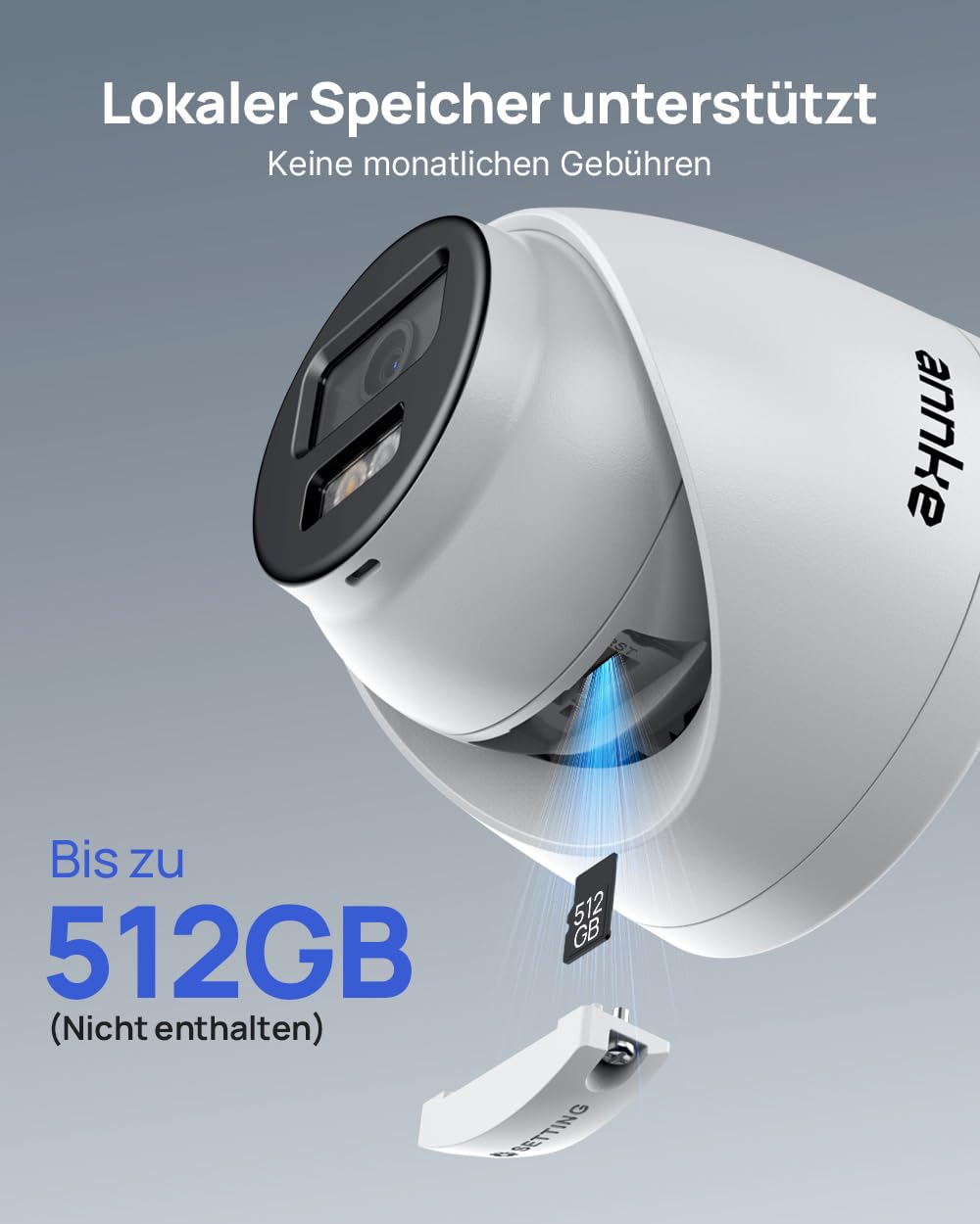 ANNKE 4K PoE Überwachungskamera außen mit Personen- und Fahrzeugerkennung, 8MP IP Kamera mit EXIR 2.0 Nachtsicht, IP67, Smart Motion Alert, Eingebautem Mikrofon und Micro SD Kartensteckplatz