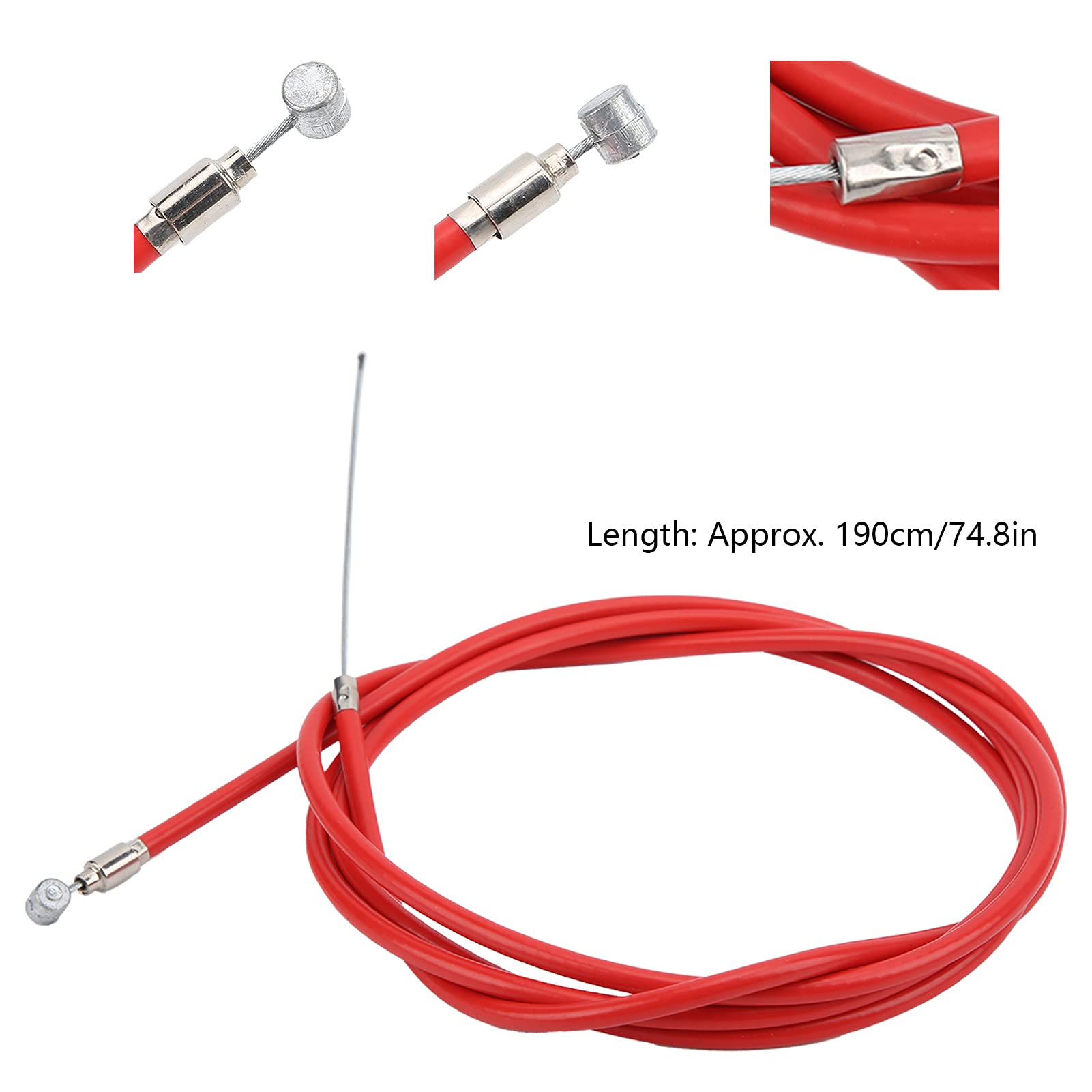 Scooter Brake Cable, 74.8In PVC Stainless Steel Rear Brake Line Replacement for M365 Electric Scooter, Durable - Image 4