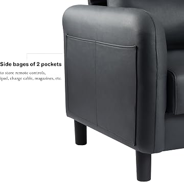 2 Seater Leather Sofa Couch Loveseat With Armrest