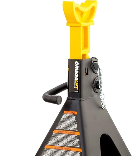 Miniatura 2 de Omega Lift 32068 - Soportes de gato resistentes de 6 toneladas, par de pasadores de bloqueo dobles, bloqueo de mango y pasador de movilidad para