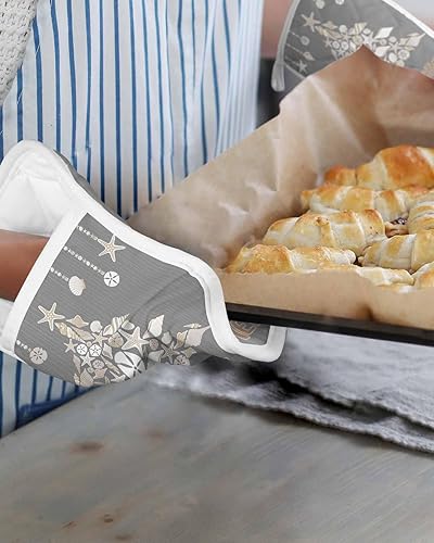 Miniatura 42 de Christmas Deer 2Pcs Pot Holders for Kitchen, Non Slip & Heat Insulation Terry Cloth Potholder Set with Pocket, Thick Hot Pad Oven Mitts Trivet