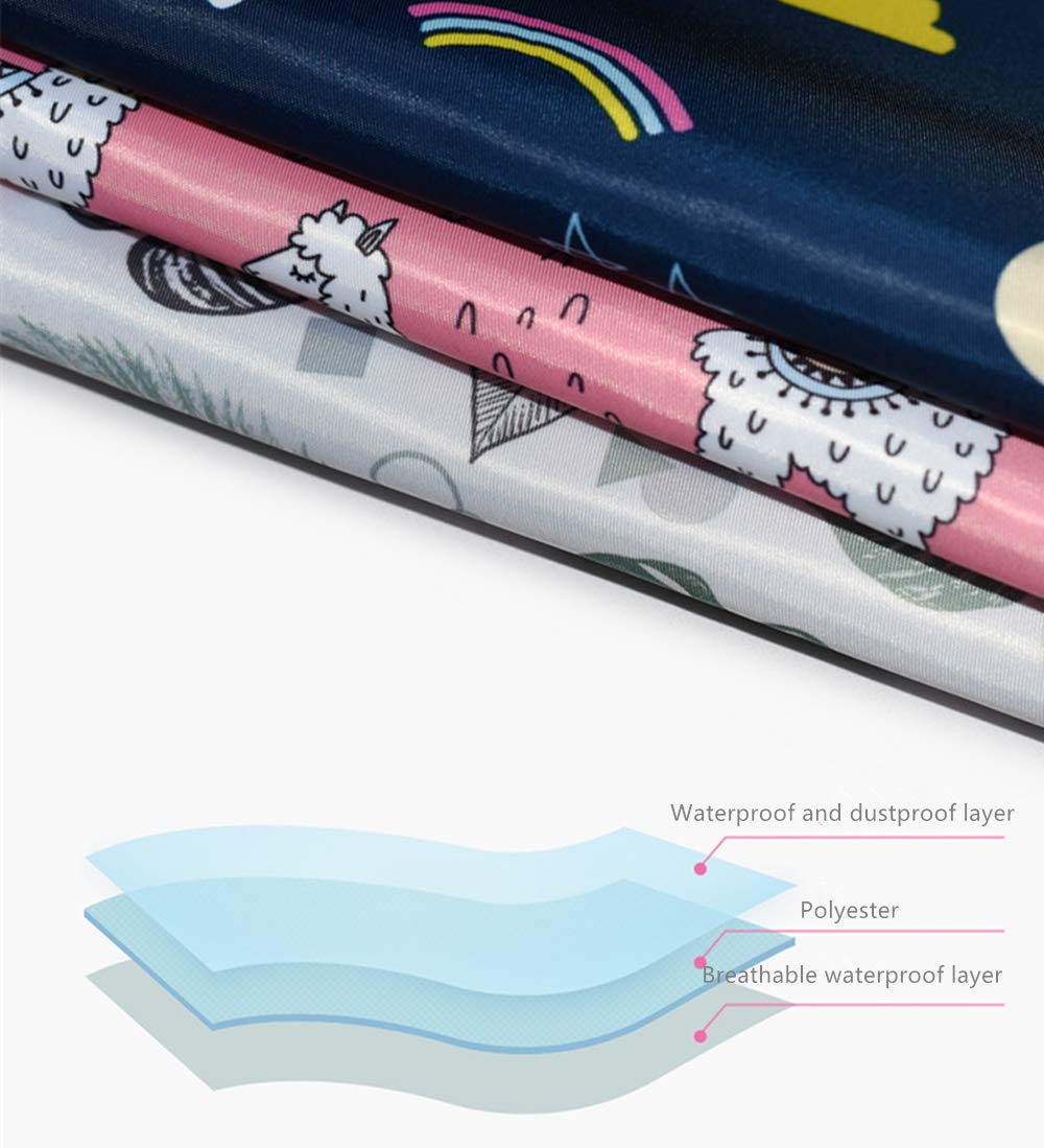 Organizador de pañales, bolsa de hombro de gran capacidad, bolso de pañal, portátil, bolsa cruzada, para mamás papá (unicornio marino)