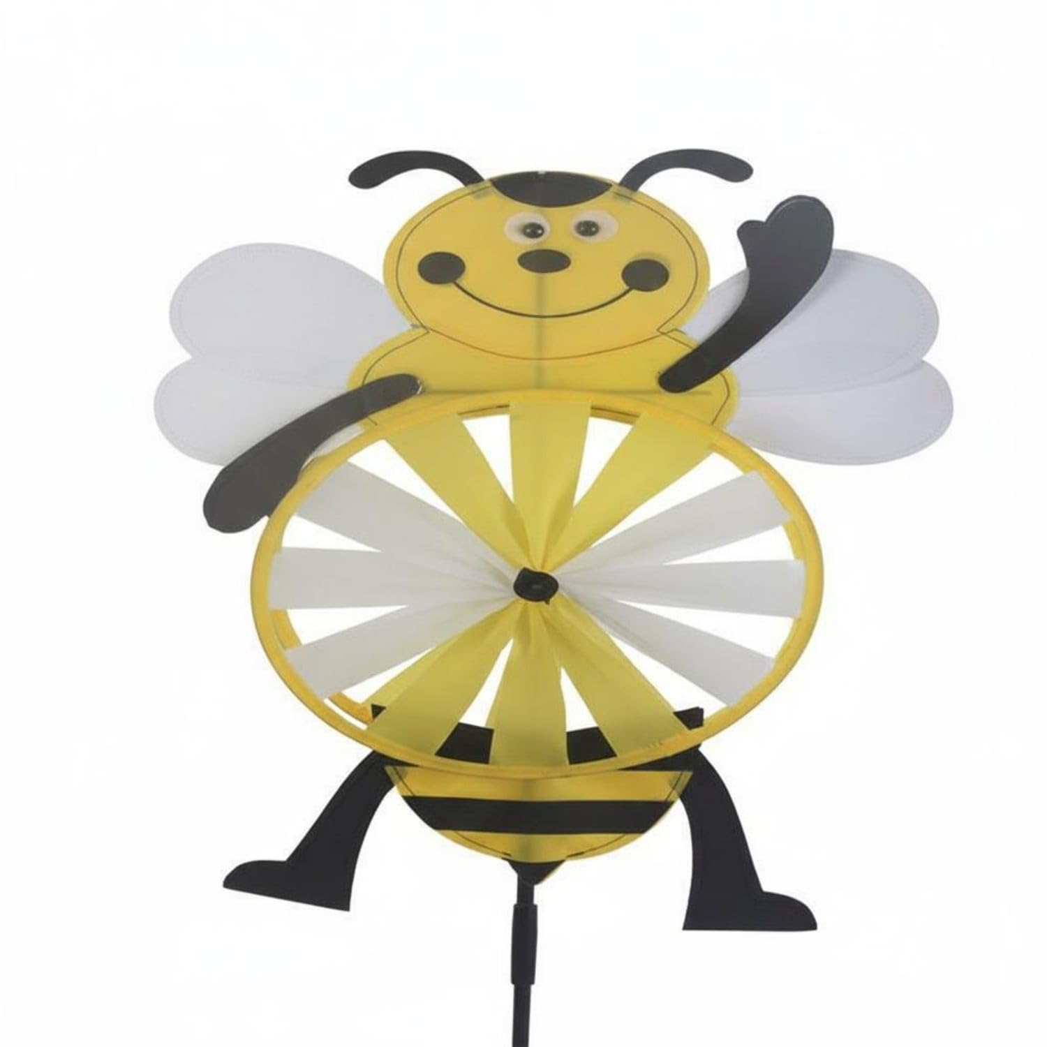 Vibrant Colors 3D Wind Whirligig Eye-Catching Creature Pinwheel Easy Installation 3D Garden Stake for Children, Patio, Yellow-image-24