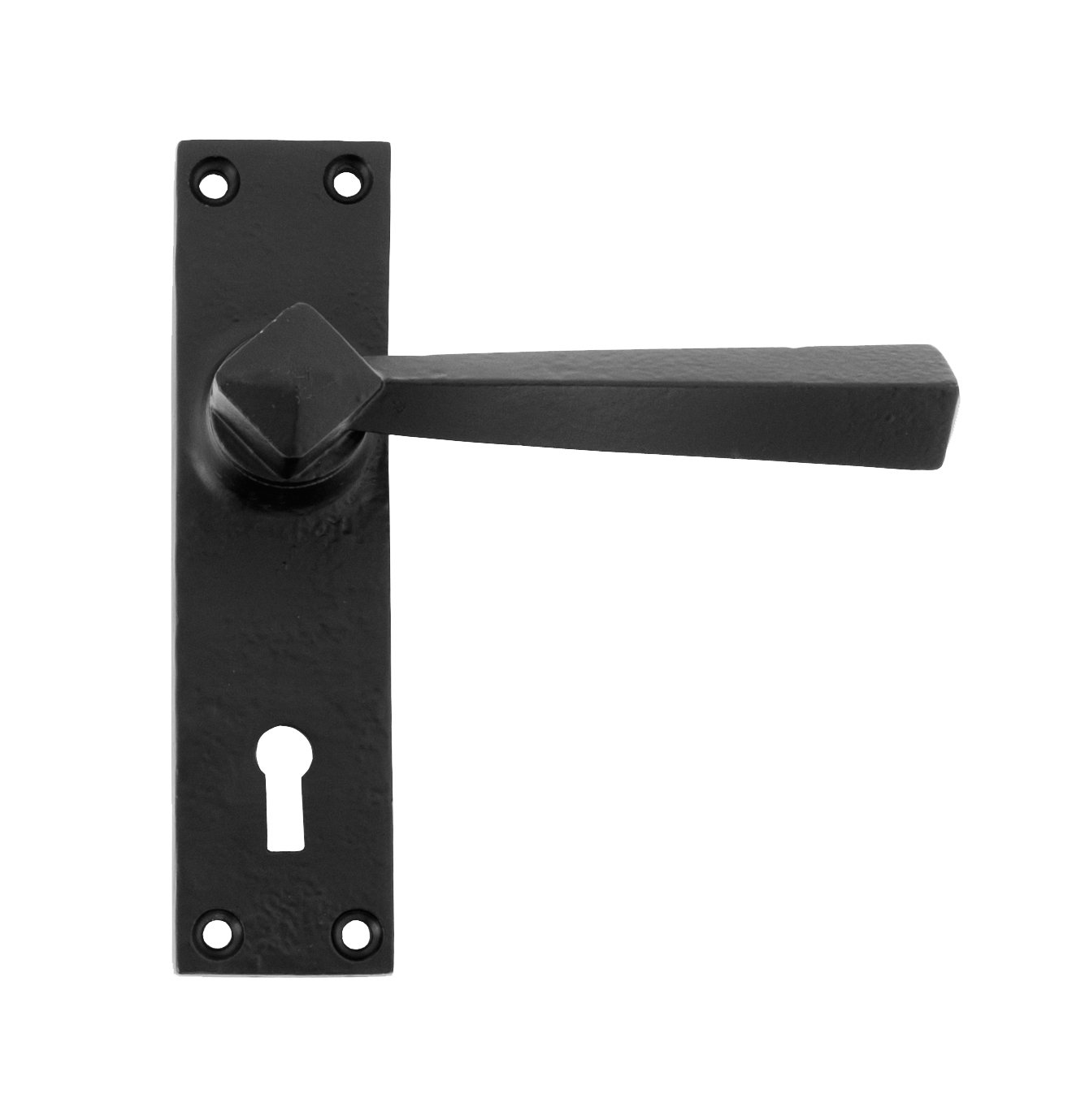 From the Anvil Black Straight Lever Lock Set