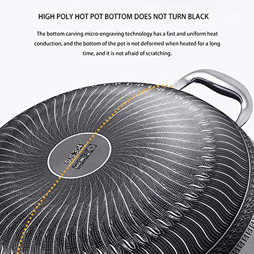 Wok de acero inoxidable con tapa de vidrio y revestimiento antiadherente miniatura 5
