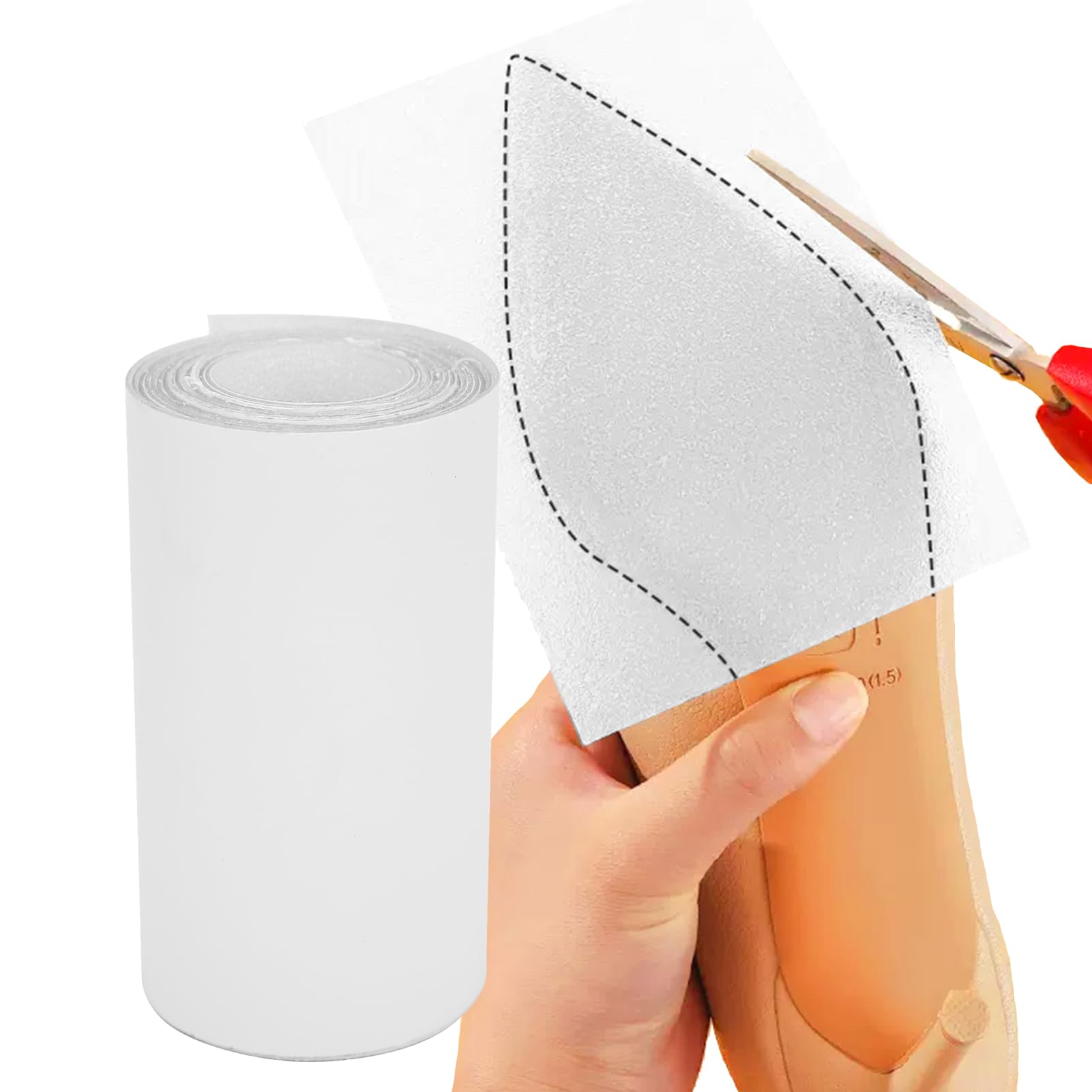 Adesivi Per Suola Trasparenti Autoadesivi 10x200 Cm – Protezione Antiscivolo Per Tacchi E Scarpe, Gomma Resistente