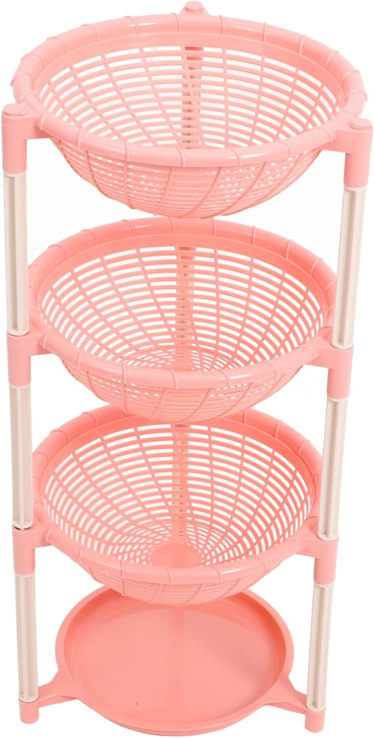 PRETYZOOM 1pc Multi-Functional Kitchen Storage Rack for Vegetables and Fruits Space-Saving Organizer for Home and Kitchen Use