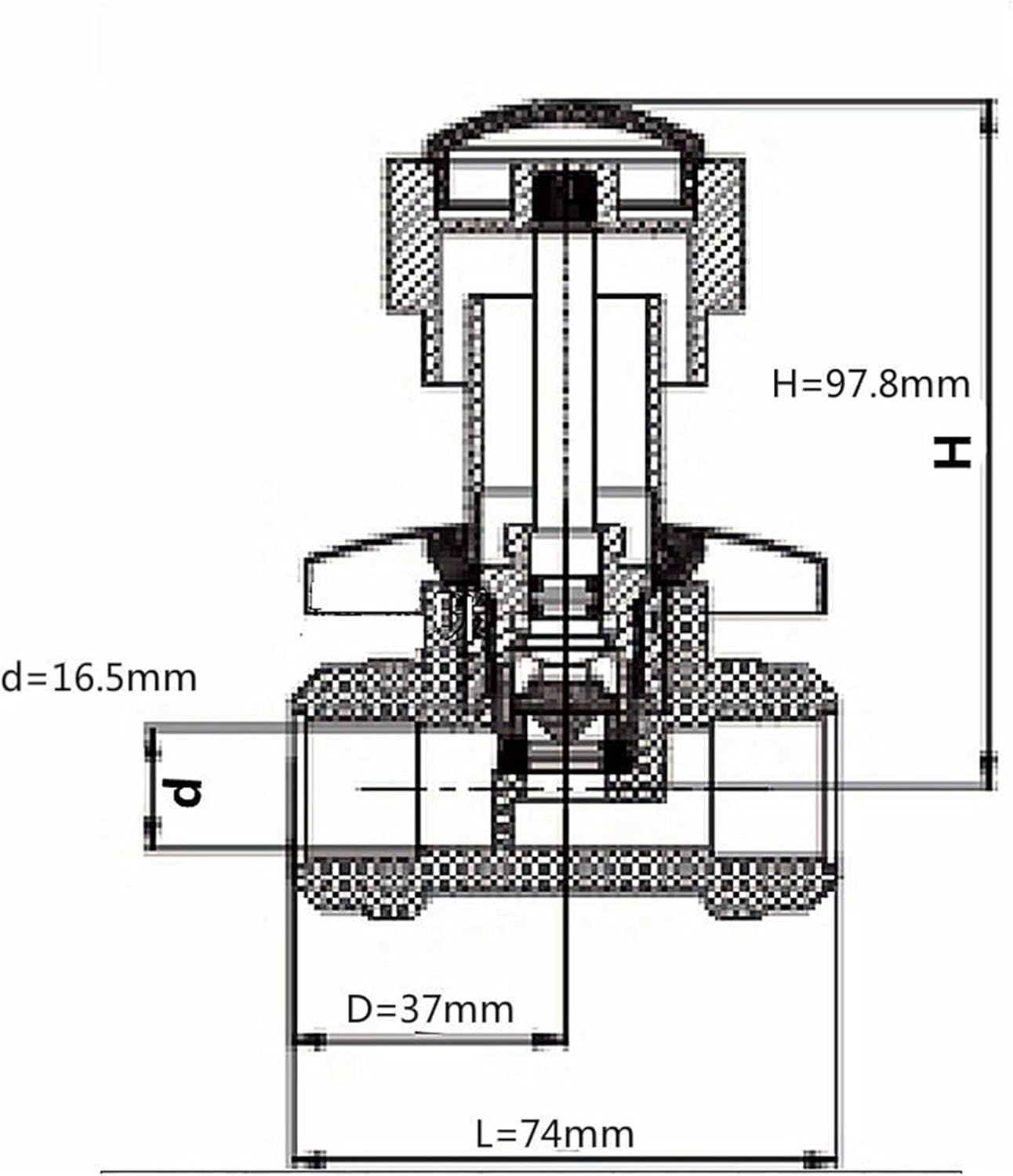 SSIMOO 1/2 Ceramics Spool PPR20 Two Way Quick Open Concealed Installation Shower Valve L74mm H97.8mm D16.5mm D37mm Kindly