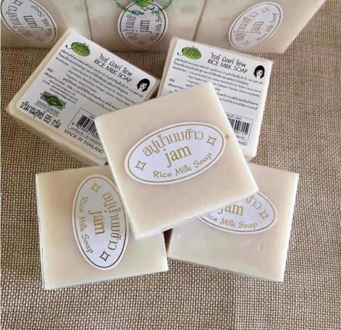 Jam Jasmine Rice Milk Moisturizing Herbal Natural Soap, 1pack/12PCS image 2