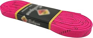 lazy shoelaces,white laces for trainers, Professional Ice Hockey Skate Laces,Anti- Fracture Shoe Laces,Inline Roller Blading Skating,Waxed Suitable For Speed Skates,Roller Skates,Skate Shoes,1 Pair. (