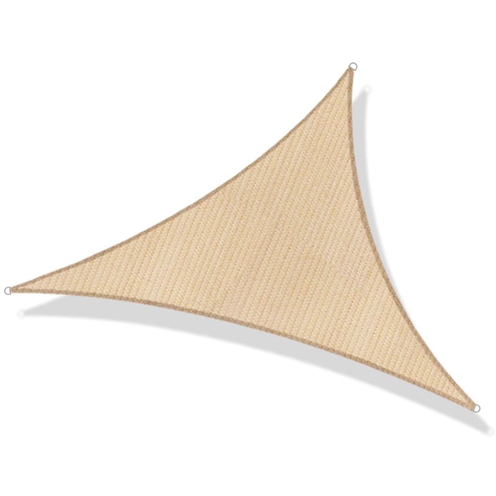 Voile d'ombrage triangulaire imperméable 4x4x4m pour abri auto extérieur et jardin