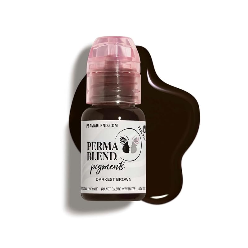Tinta para tatuagem Perma Blend Darkest Brown, 14 g