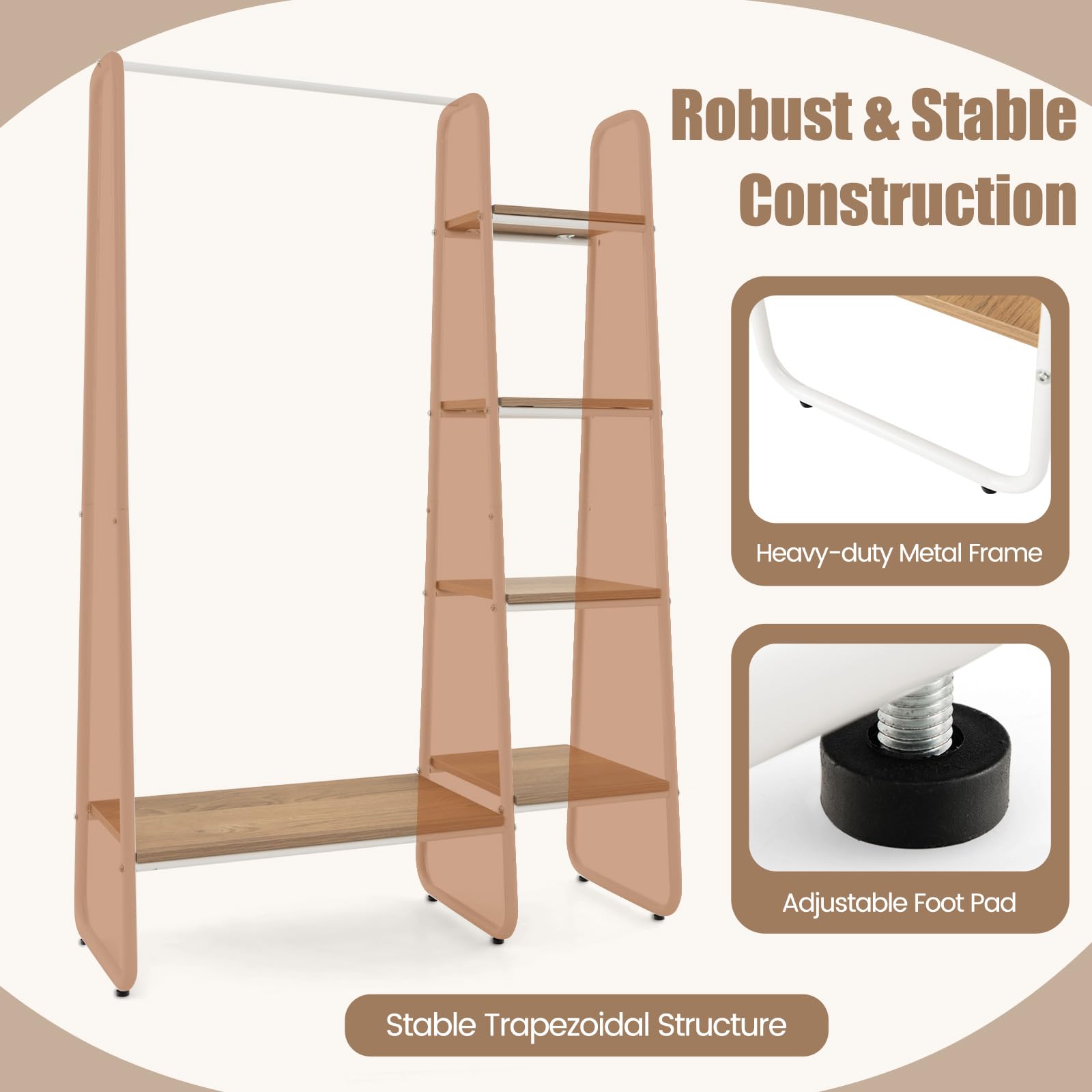 Dap Entreemeubel, Moderne Entree Met Kleerhanger, Kast Met Schoenenrek Multifunctionele Kast 50x32h182 Cm Cement En Wit