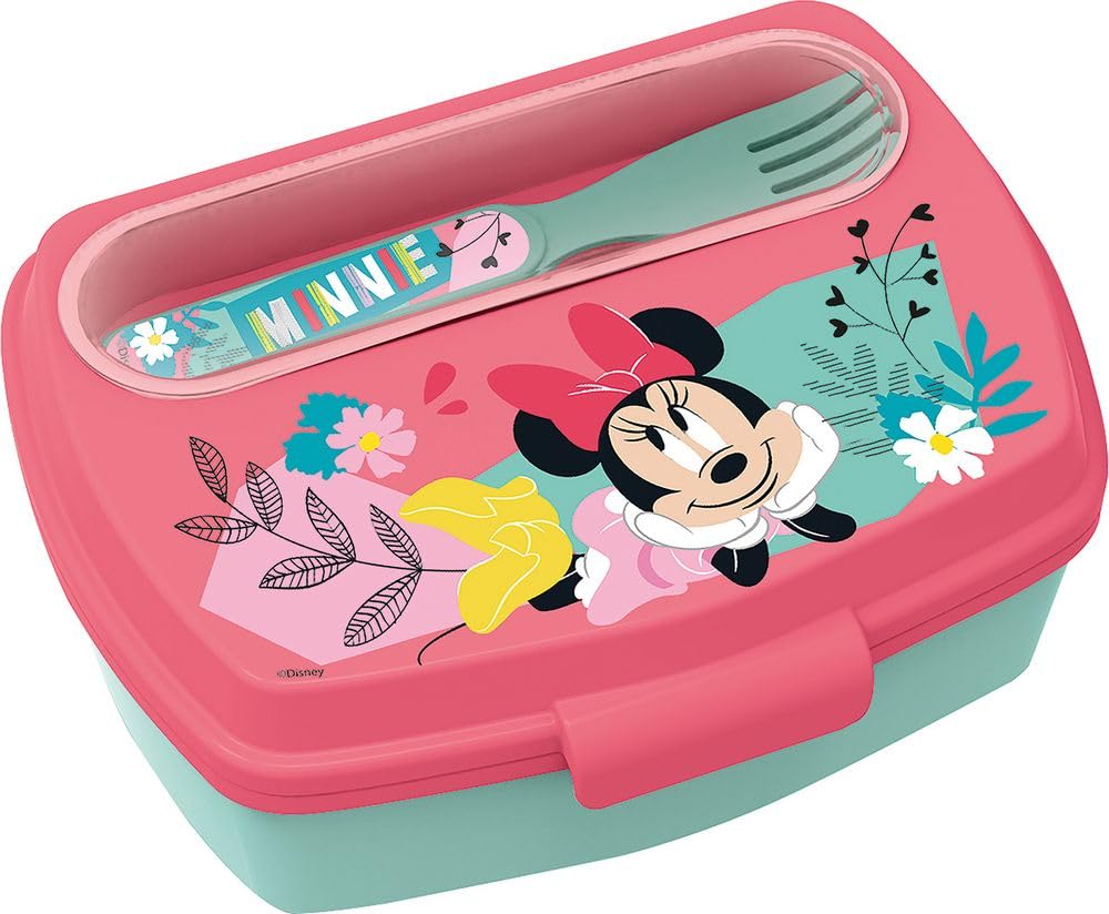 Tataway In Viaggio Si Cresce Multicolor Stor Tataway Caja Para Sándwiches Y Cubiertos Mod.funny Minnie