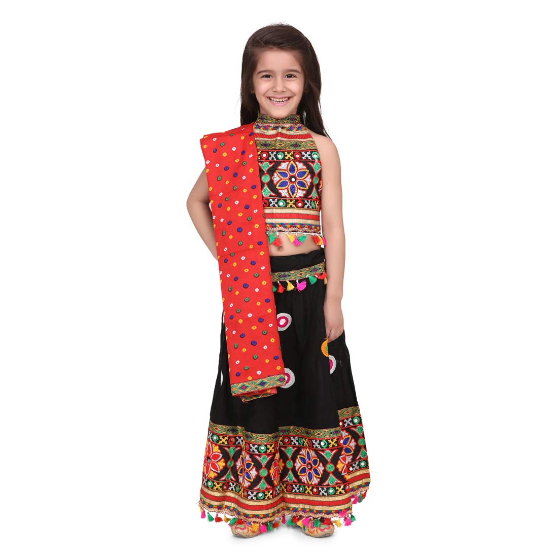 BownBee Baby-Girl's Cotton Readymade Lehenga Choli