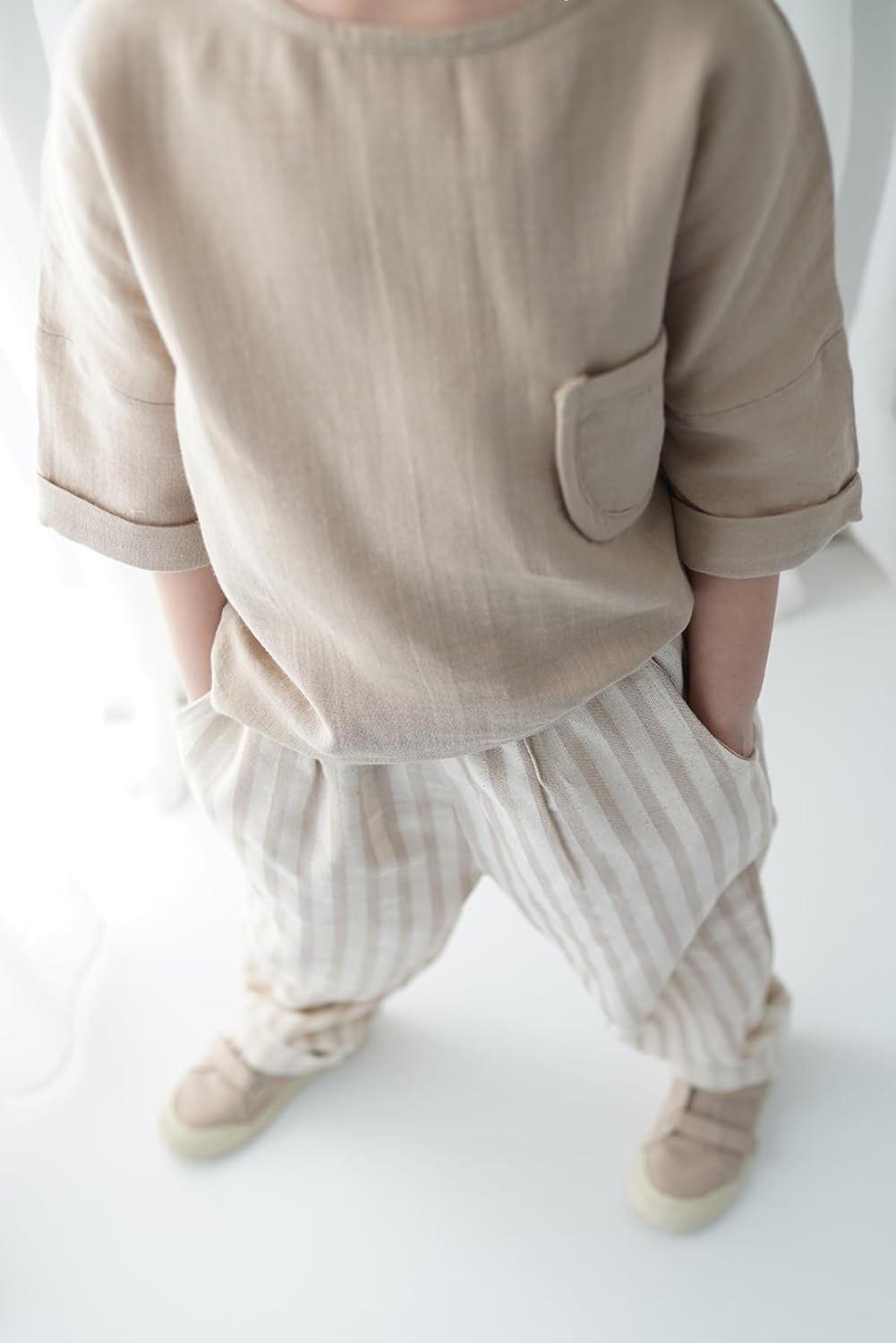catz kids 2 Piece shirt and Trouser Set – Muslin Shirt Linen Trousers, Boys Summer Clothes, Toddler Boy Outfits, Summer Set - Image 5