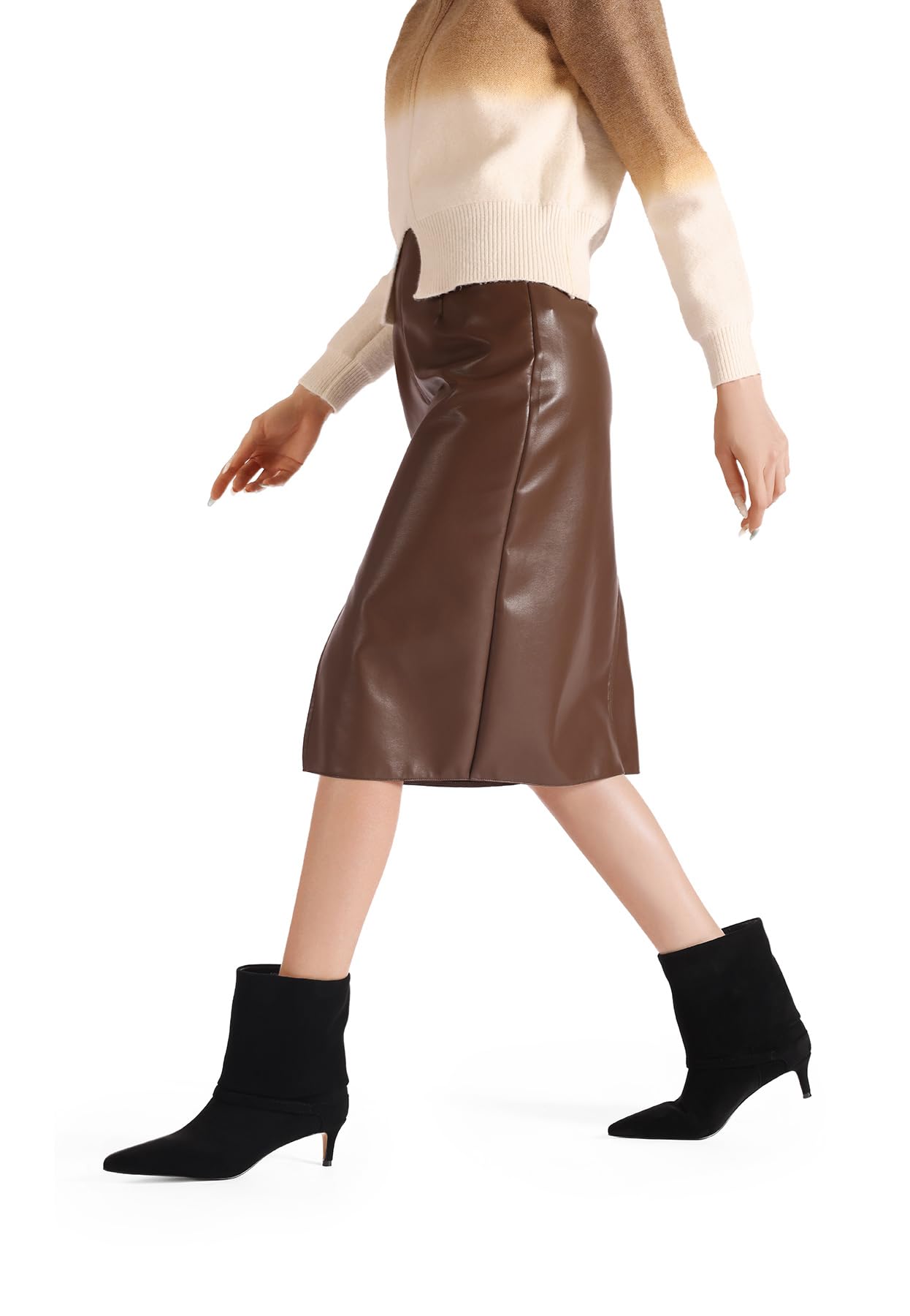 QUEEN HELENA Tronchetti con Tacco Basso Stivaletti Casual Donna K4044