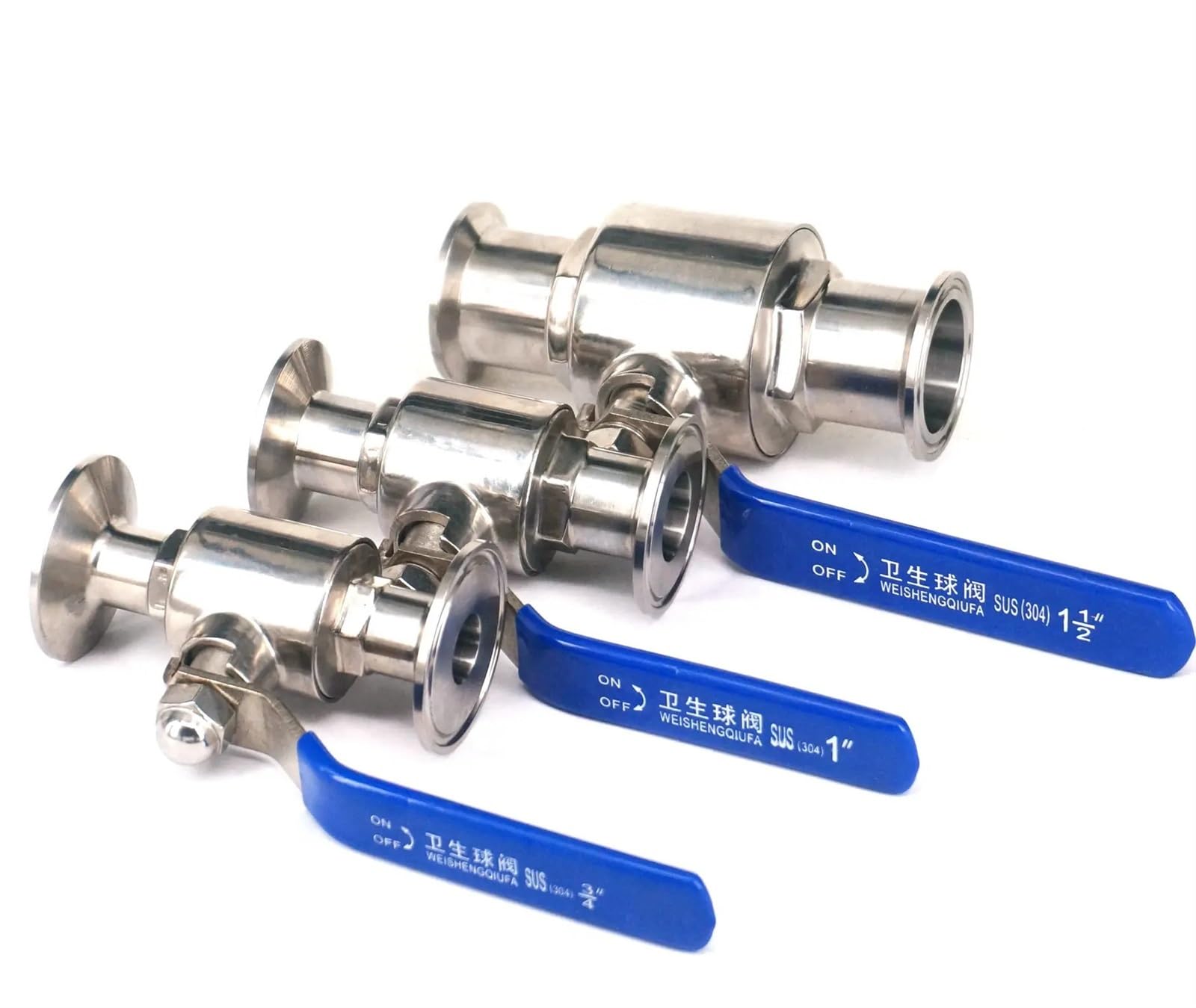 Válvula de bola sanitaria de acero inoxidable SUS316 con conexión Tri-Clamp de 1 pulgada