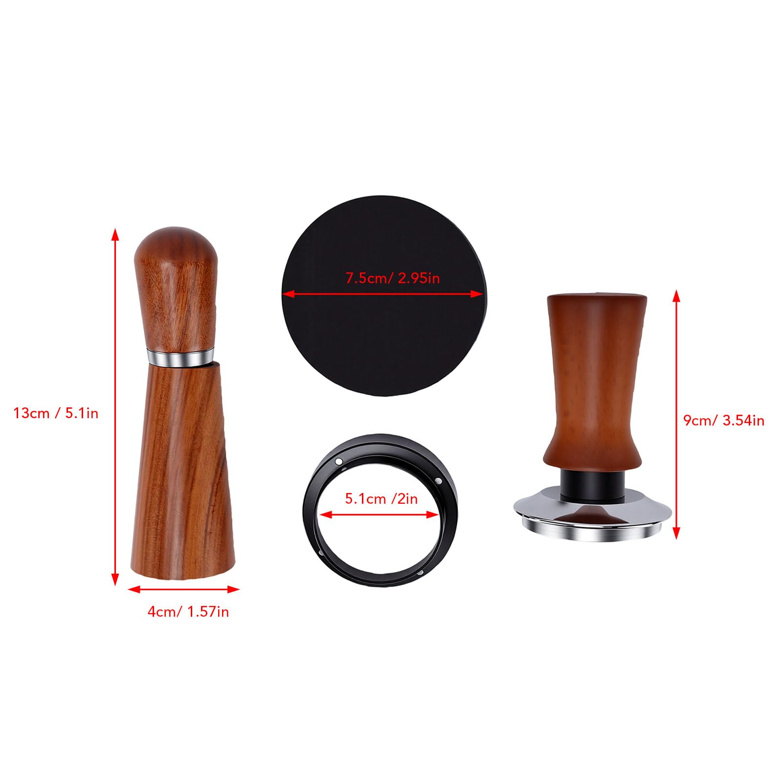 Kit de Accesorios para café de 51 Mm con Prensador con Resorte