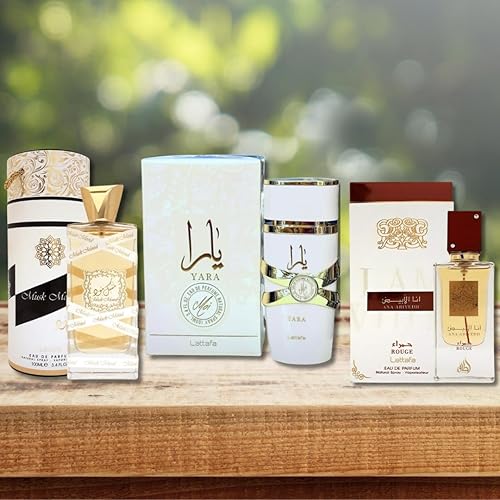 Miniatura 3 de Lattafa Perfumes Yara Moi, almizcle estado de ánimo EDP - 3.4 fl oz (3.4 onzas) y Ana Abiyedh Rouge EDP - 2.0 fl oz (2.0 oz)