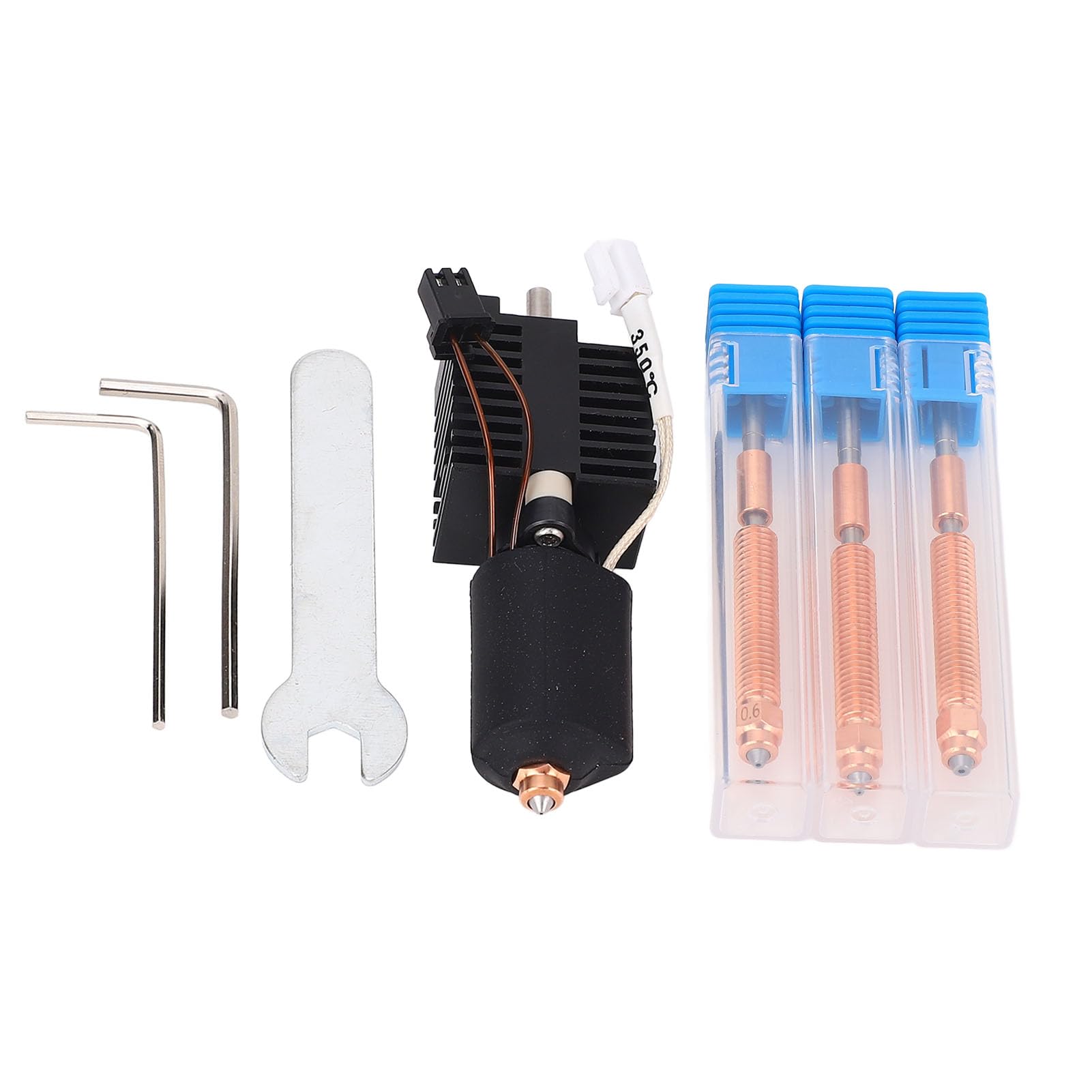 Keramikheizungsblock -Kit Alle Metall -Integrierten Düsenkit Schnellbaugruppe Hochgeschwindigkeitsdruck mit 0, 4 Mm 0, 6 Mm 0, 8 Düsen für K2 Plus 3D -Drucker