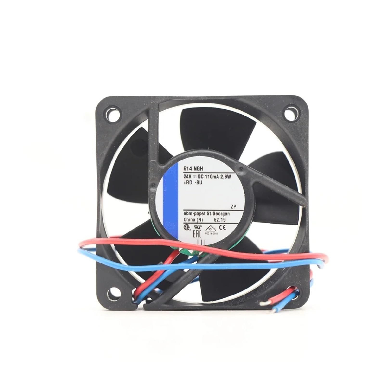 YACODLUL 614NGH 6025 60x60x25mm 43m3/h 24VDC 2.5W 5600RPM Cooling Fan