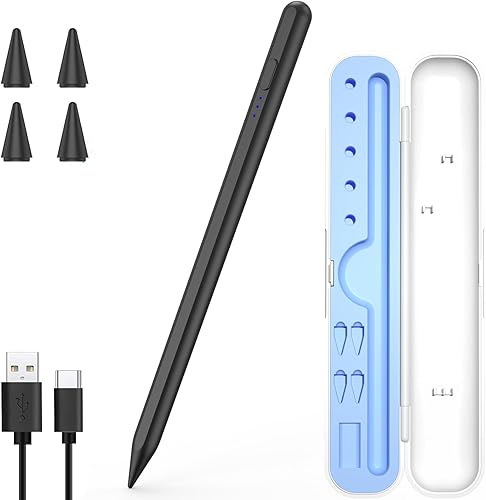 Lápiz óptico para iPad 2018-2025, carga rápida de 15 minutos para Apple Pencil con rechazo de palma, compatible con iPad 11109876, Pro M412.9