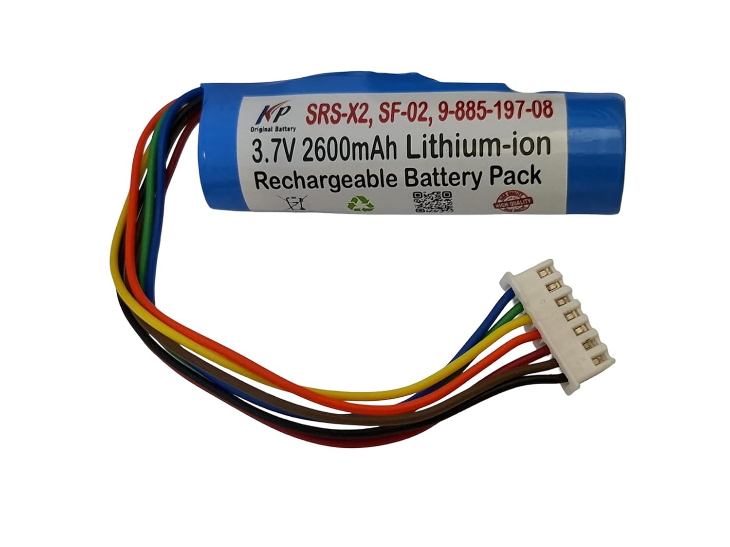 KP Original 3.7V 2600mAh SRS-X2, SF-02, 9-885-197-08 Battery Replacement Compatible with Sony Wireless Portable Bluetooth Speaker, 2600 mAh-image-48